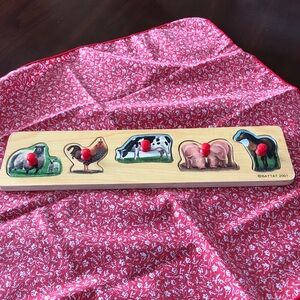 Battat Farm Animal Wooden Puzzle - Multicolor